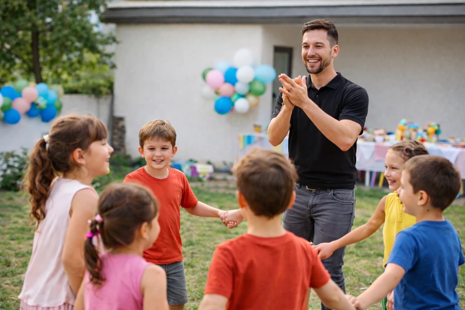 Jogos infantis em festa com animação em Odivelas
