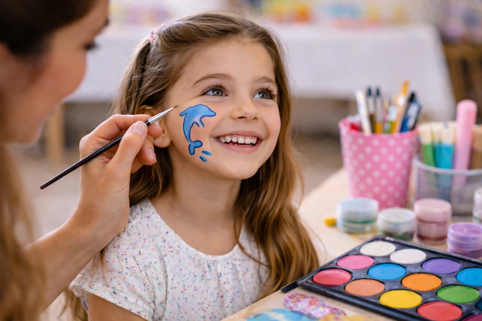 pinturas faciais em festa infantil no Seixal